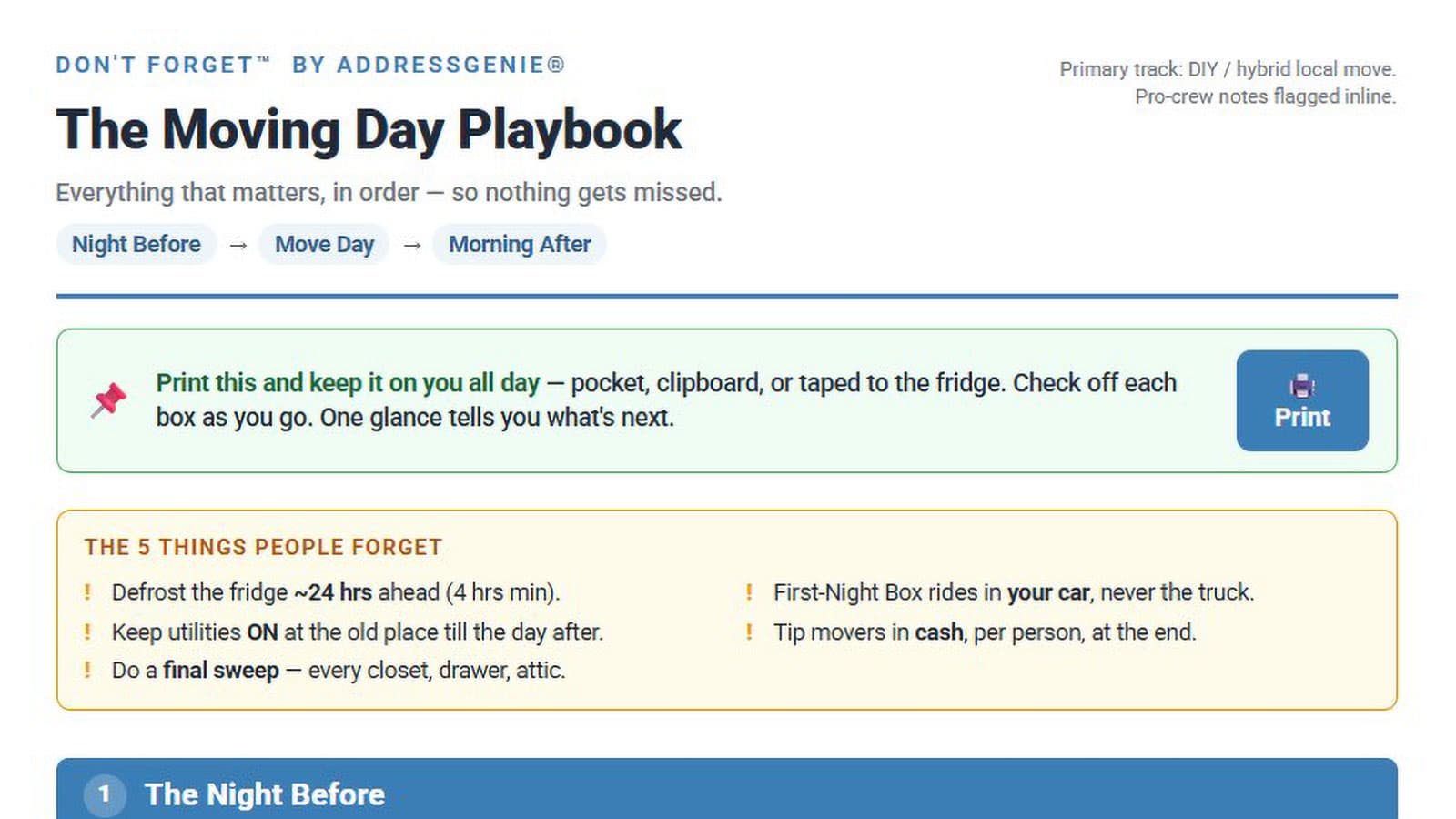 The Moving Day Checklist: An Hour-by-Hour Guide